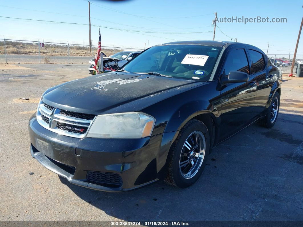 2014 Dodge Avenger Se Black vin: 1C3CDZAG8EN108592