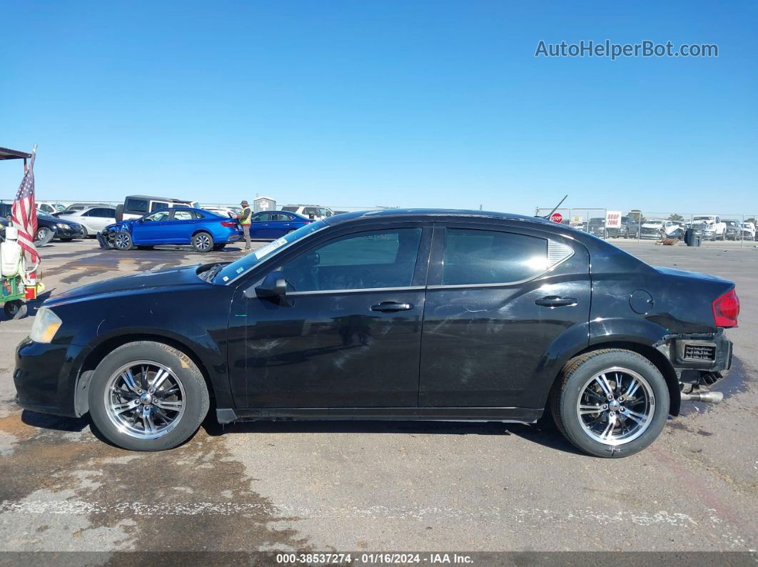 2014 Dodge Avenger Se Black vin: 1C3CDZAG8EN108592