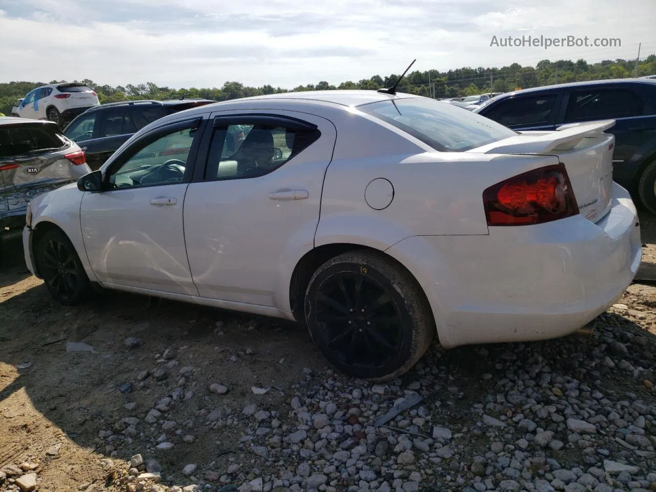 2014 Dodge Avenger Se White vin: 1C3CDZAG8EN174835