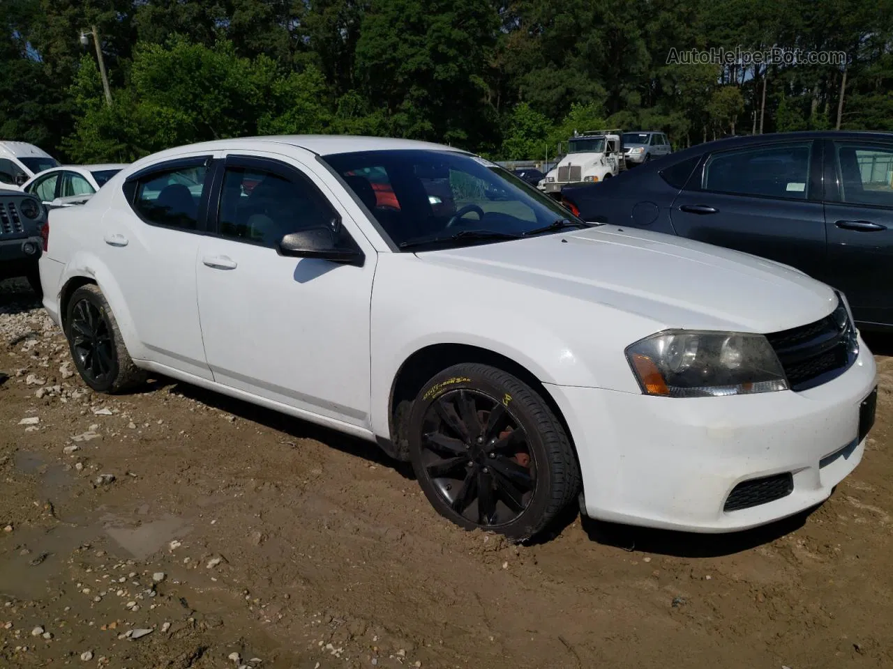 2014 Dodge Avenger Se White vin: 1C3CDZAG8EN174835