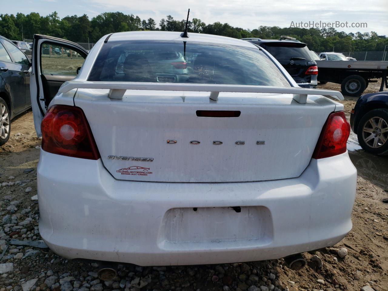 2014 Dodge Avenger Se White vin: 1C3CDZAG8EN174835