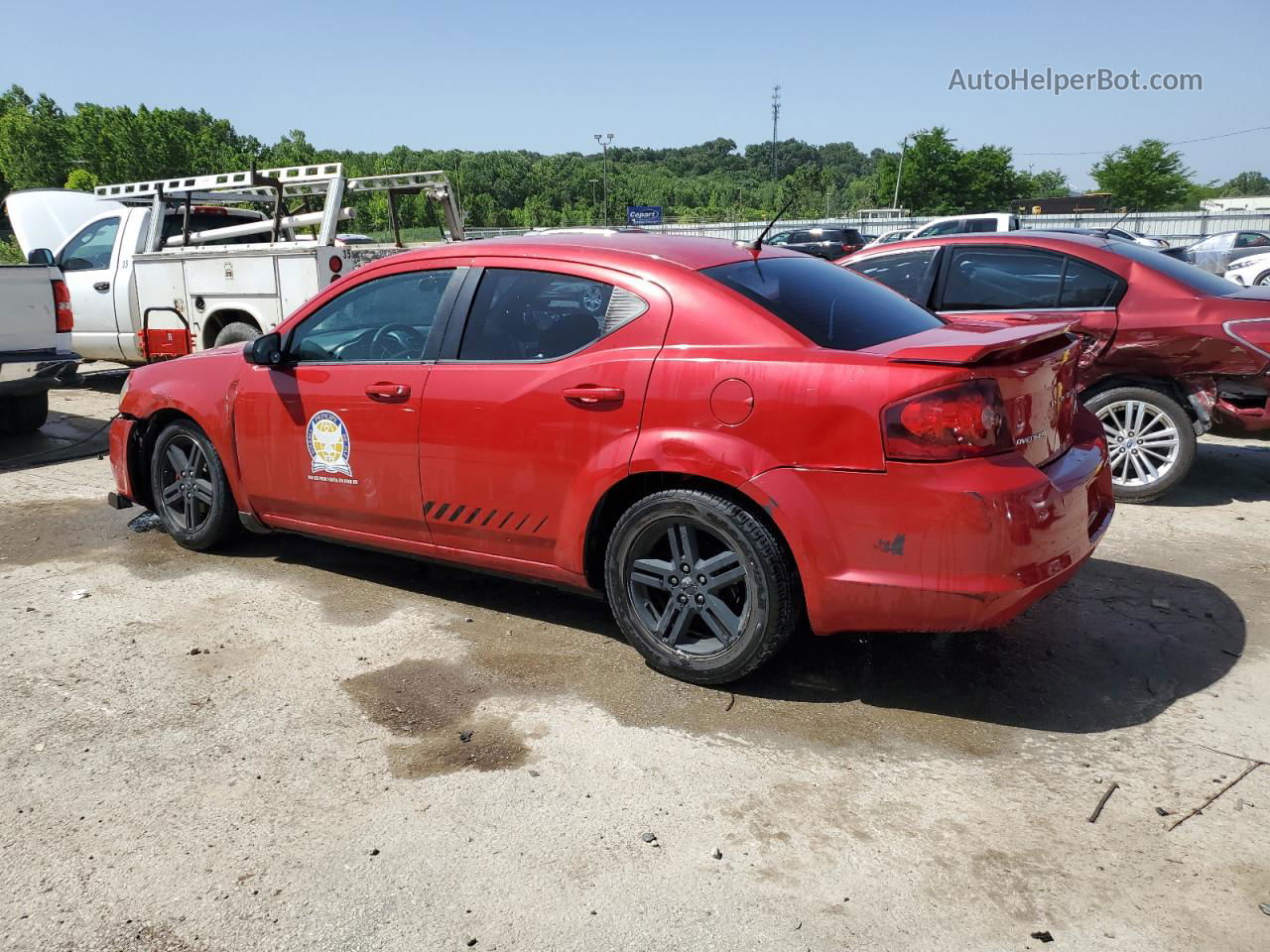 2014 Dodge Avenger Se Red vin: 1C3CDZAG8EN224049