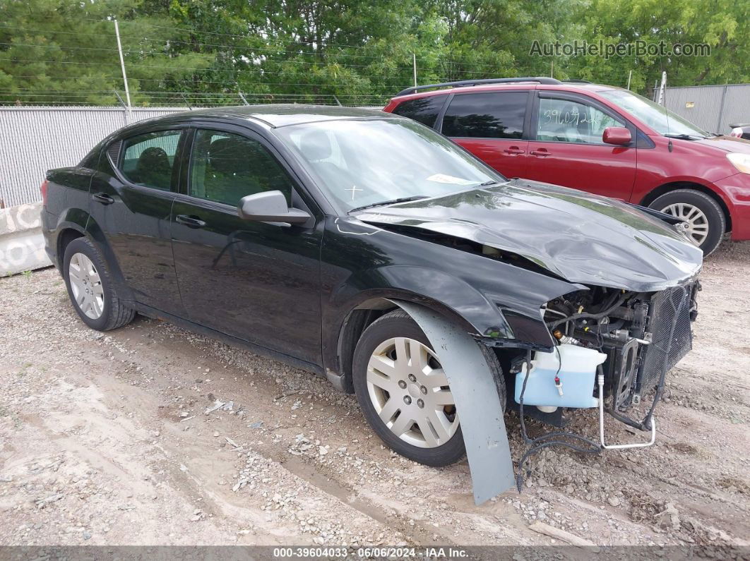 2014 Dodge Avenger Se Black vin: 1C3CDZAG9EN147157