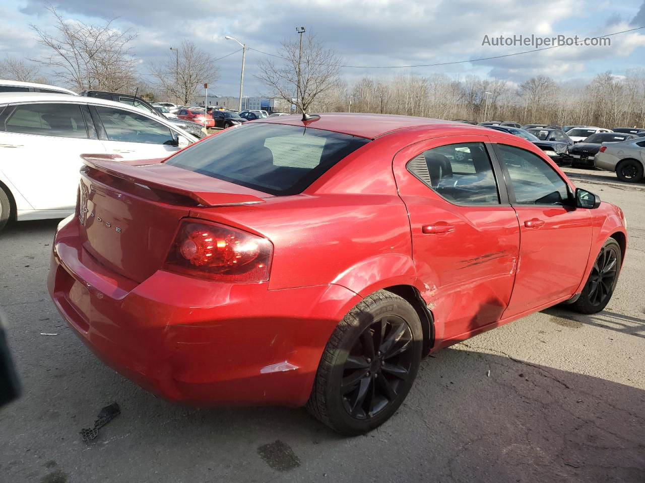 2014 Dodge Avenger Se Red vin: 1C3CDZAG9EN174066