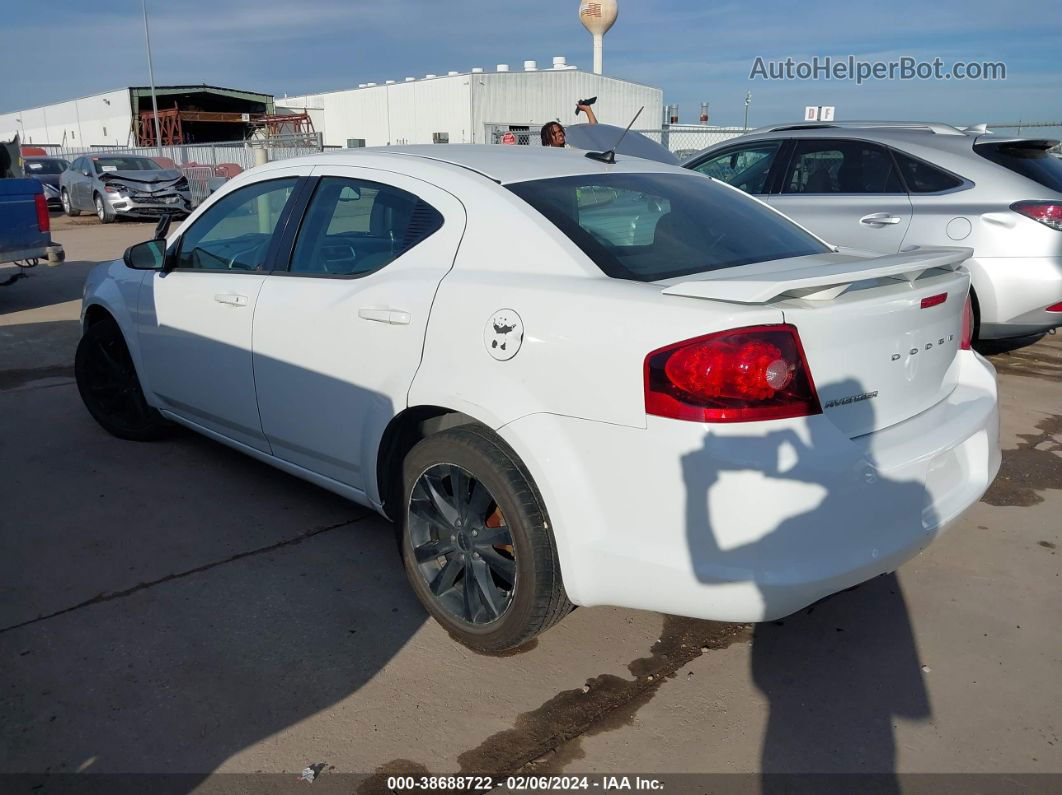 2014 Dodge Avenger Se White vin: 1C3CDZAGXEN104608