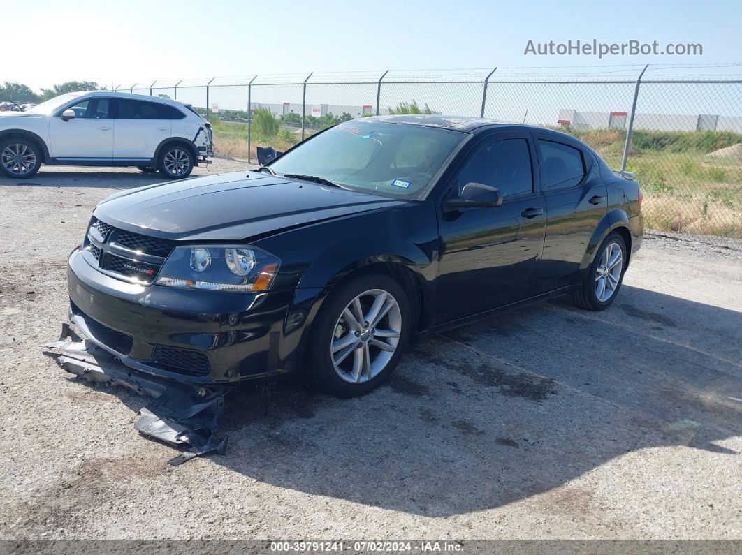 2014 Dodge Avenger Se Black vin: 1C3CDZAGXEN139875