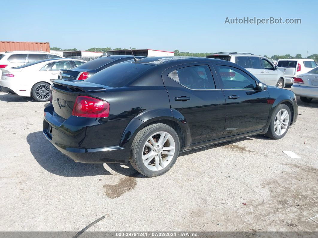 2014 Dodge Avenger Se Black vin: 1C3CDZAGXEN139875