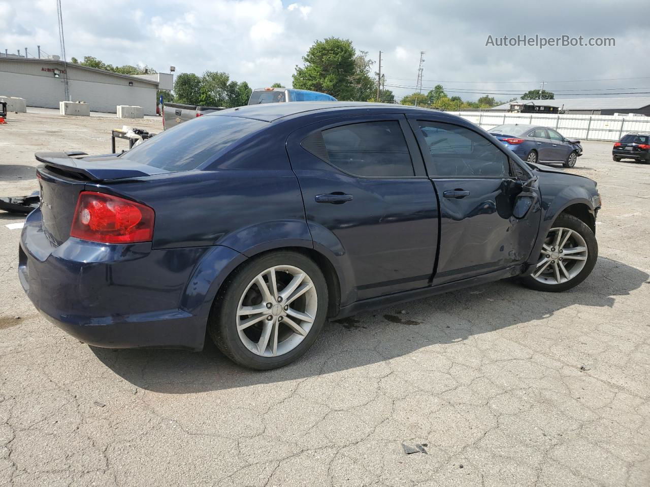 2014 Dodge Avenger Se Blue vin: 1C3CDZAGXEN149502