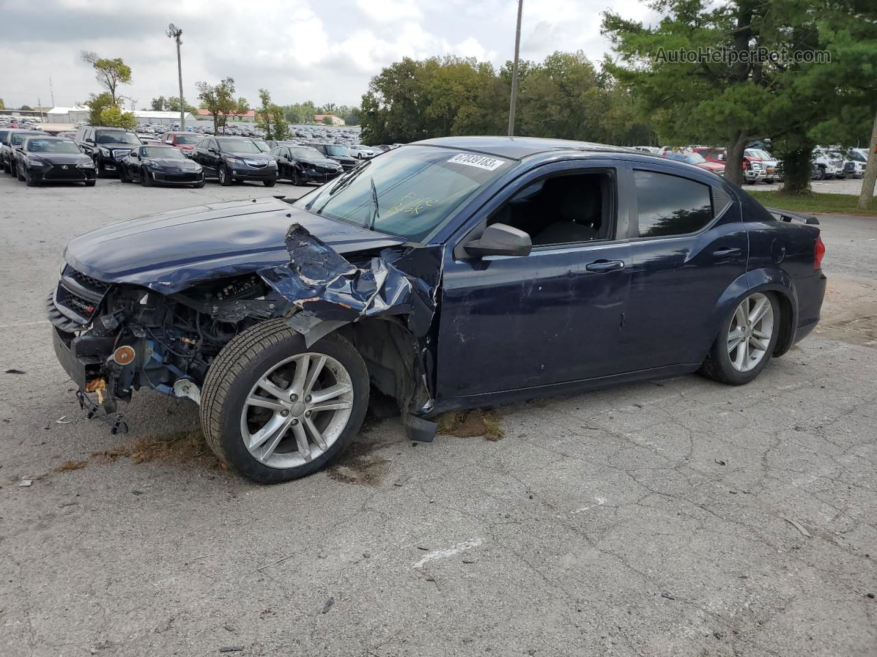 2014 Dodge Avenger Se Blue vin: 1C3CDZAGXEN149502