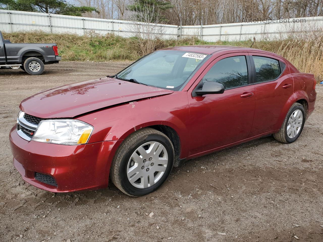 2014 Dodge Avenger Se Maroon vin: 1C3CDZAGXEN181656