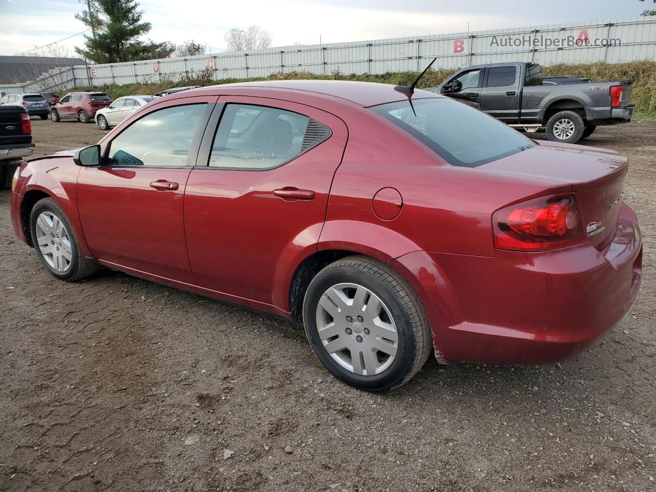 2014 Dodge Avenger Se Maroon vin: 1C3CDZAGXEN181656