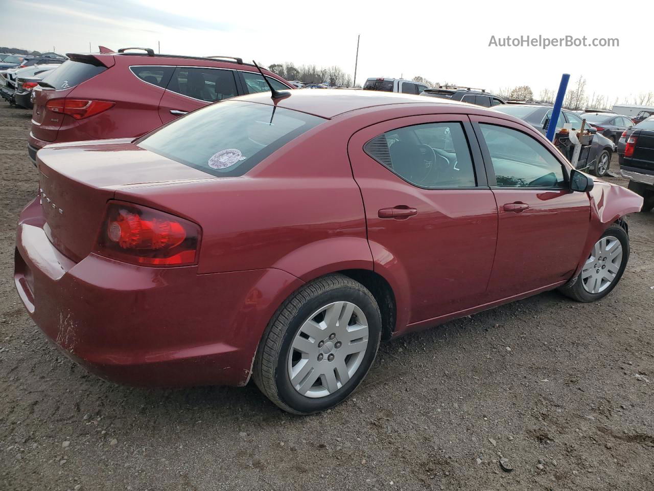 2014 Dodge Avenger Se Maroon vin: 1C3CDZAGXEN181656