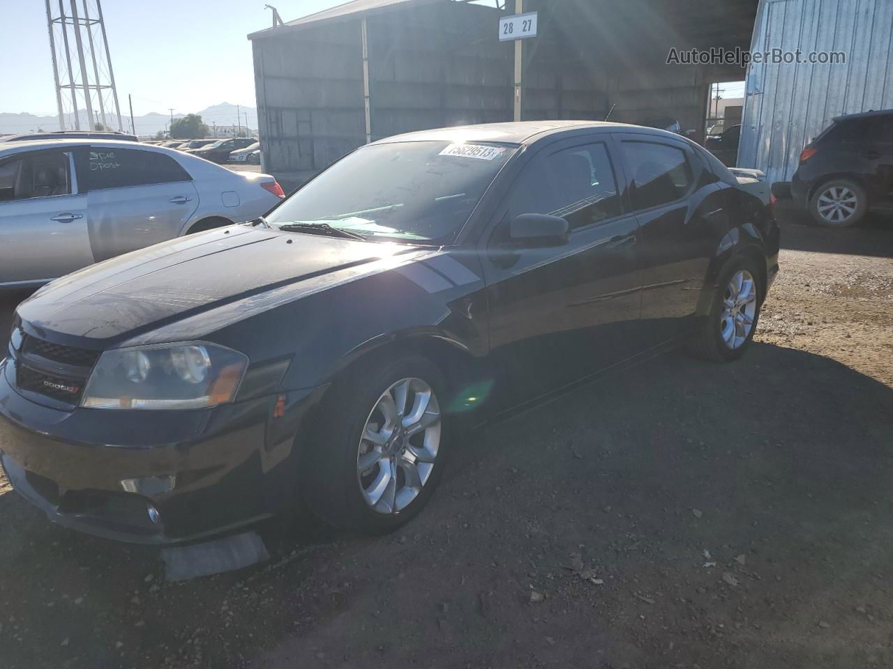 2014 Dodge Avenger R/t Черный vin: 1C3CDZBG7EN166661