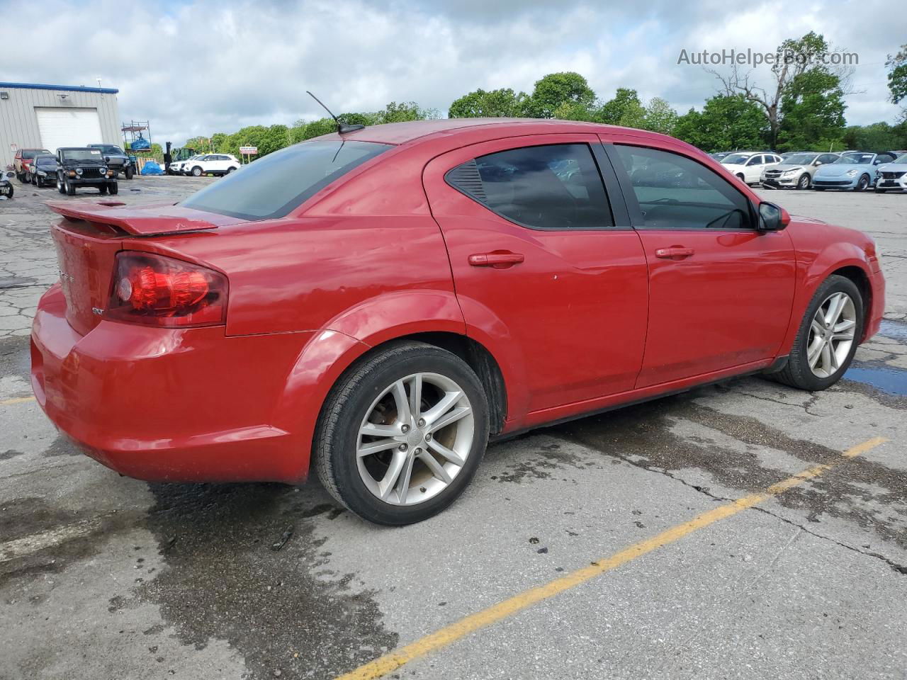 2014 Dodge Avenger Sxt Red vin: 1C3CDZCB0EN117711