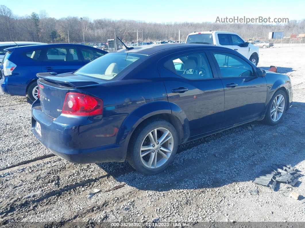 2014 Dodge Avenger Sxt Синий vin: 1C3CDZCB1EN129592