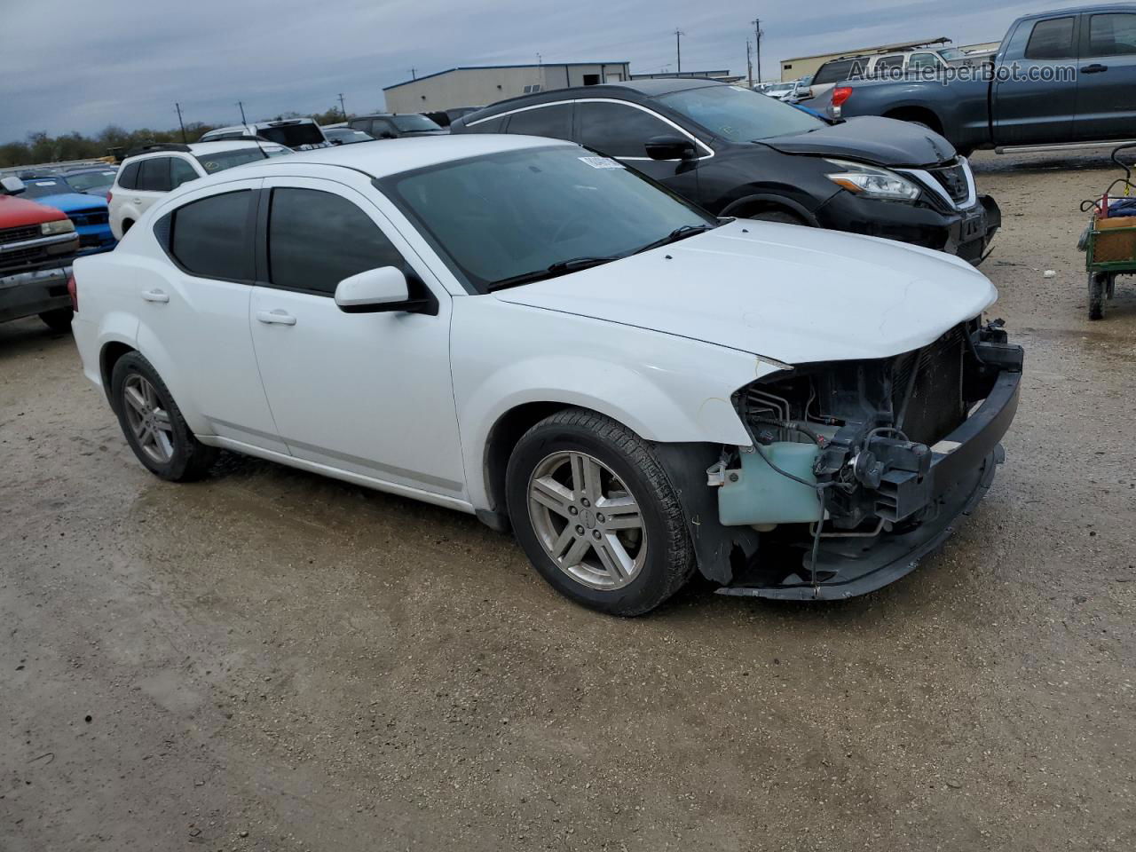 2014 Dodge Avenger Sxt White vin: 1C3CDZCB1EN161183