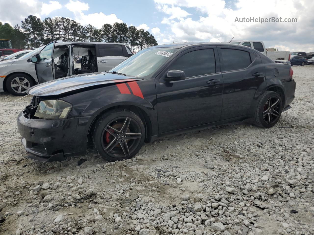 2014 Dodge Avenger Sxt Black vin: 1C3CDZCB1EN163841