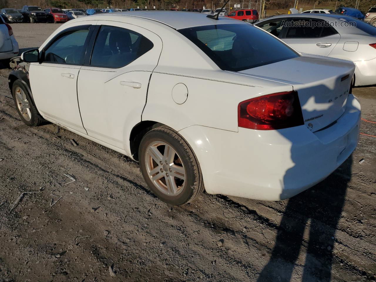 2014 Dodge Avenger Sxt White vin: 1C3CDZCB2EN163444