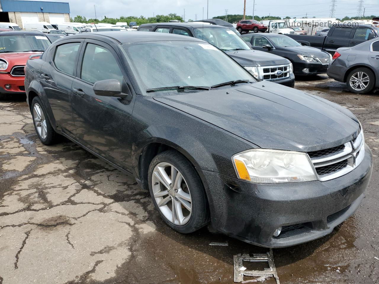 2014 Dodge Avenger Sxt Black vin: 1C3CDZCB3EN102605