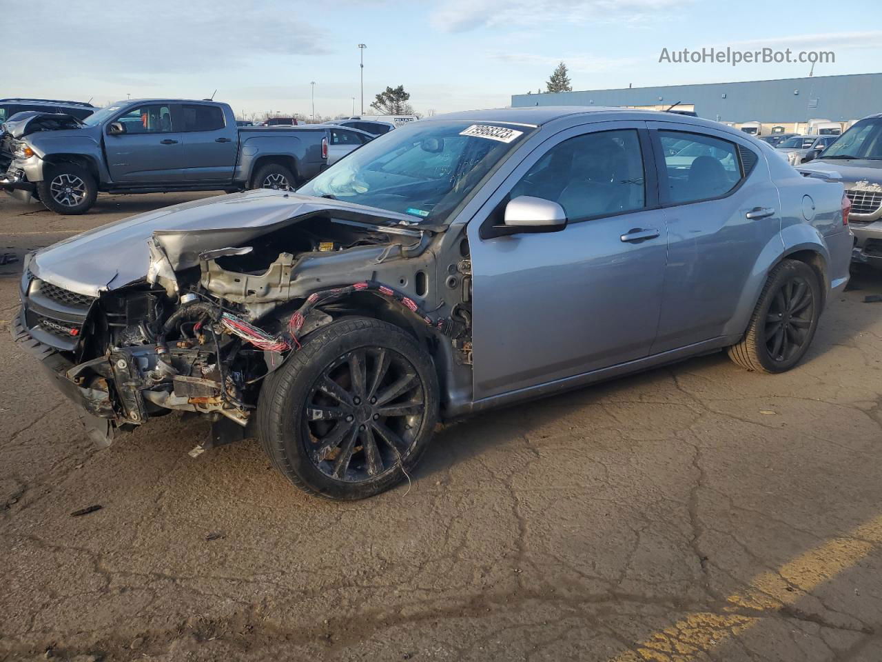 2014 Dodge Avenger Sxt Gray vin: 1C3CDZCB3EN136706