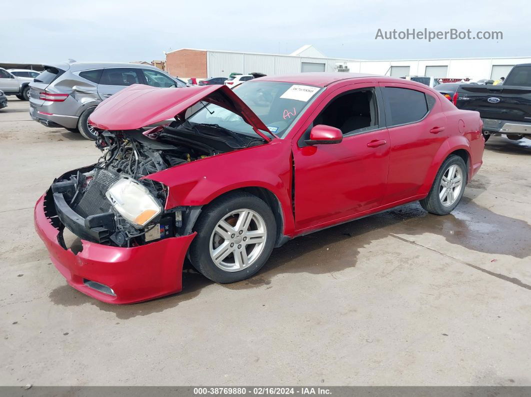 2014 Dodge Avenger Sxt Red vin: 1C3CDZCB3EN163582