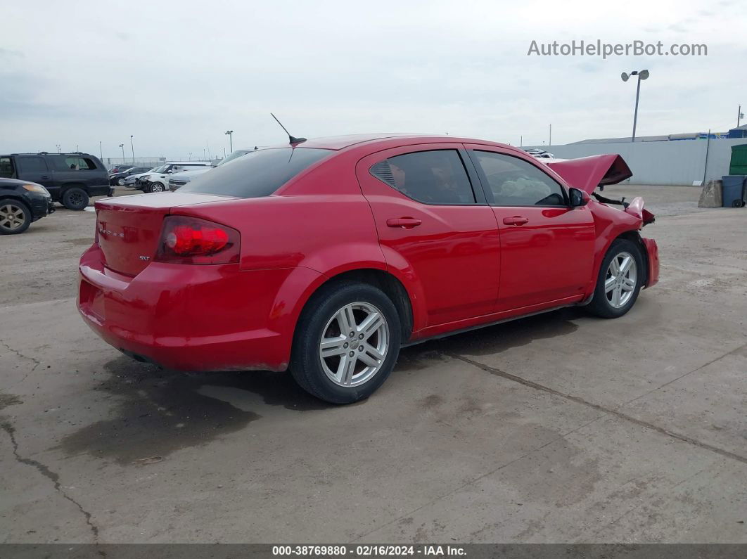 2014 Dodge Avenger Sxt Red vin: 1C3CDZCB3EN163582