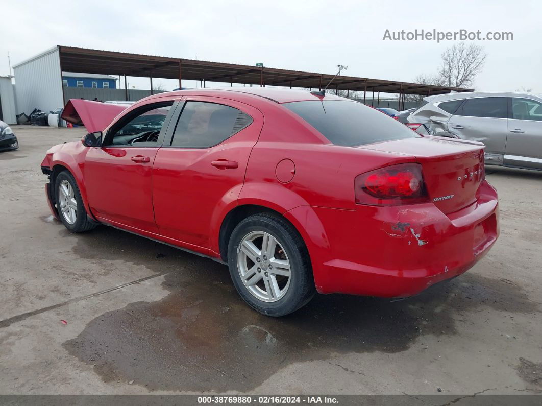 2014 Dodge Avenger Sxt Red vin: 1C3CDZCB3EN163582