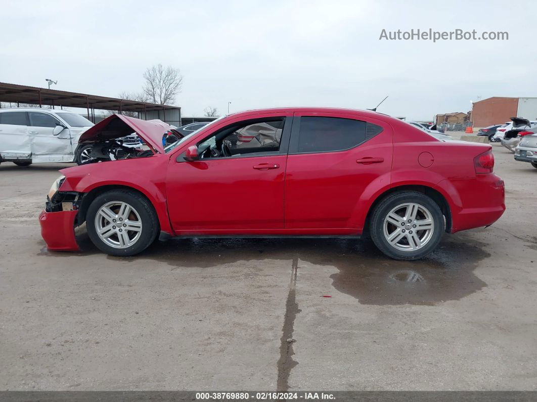 2014 Dodge Avenger Sxt Red vin: 1C3CDZCB3EN163582