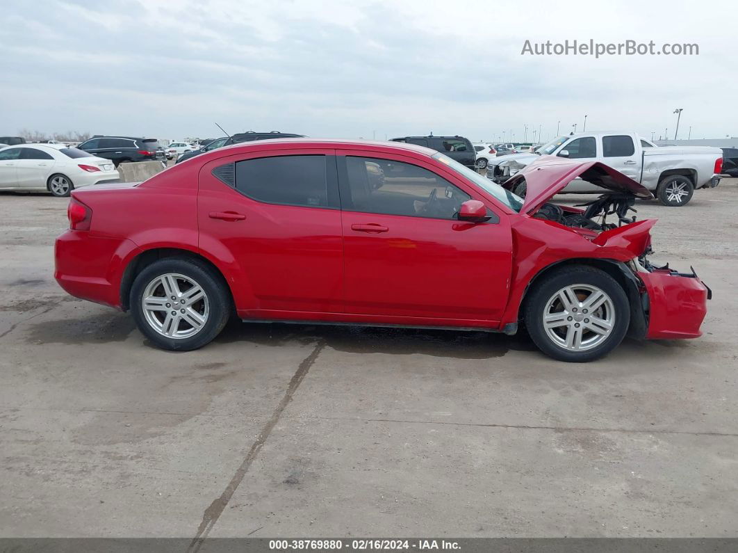 2014 Dodge Avenger Sxt Красный vin: 1C3CDZCB3EN163582