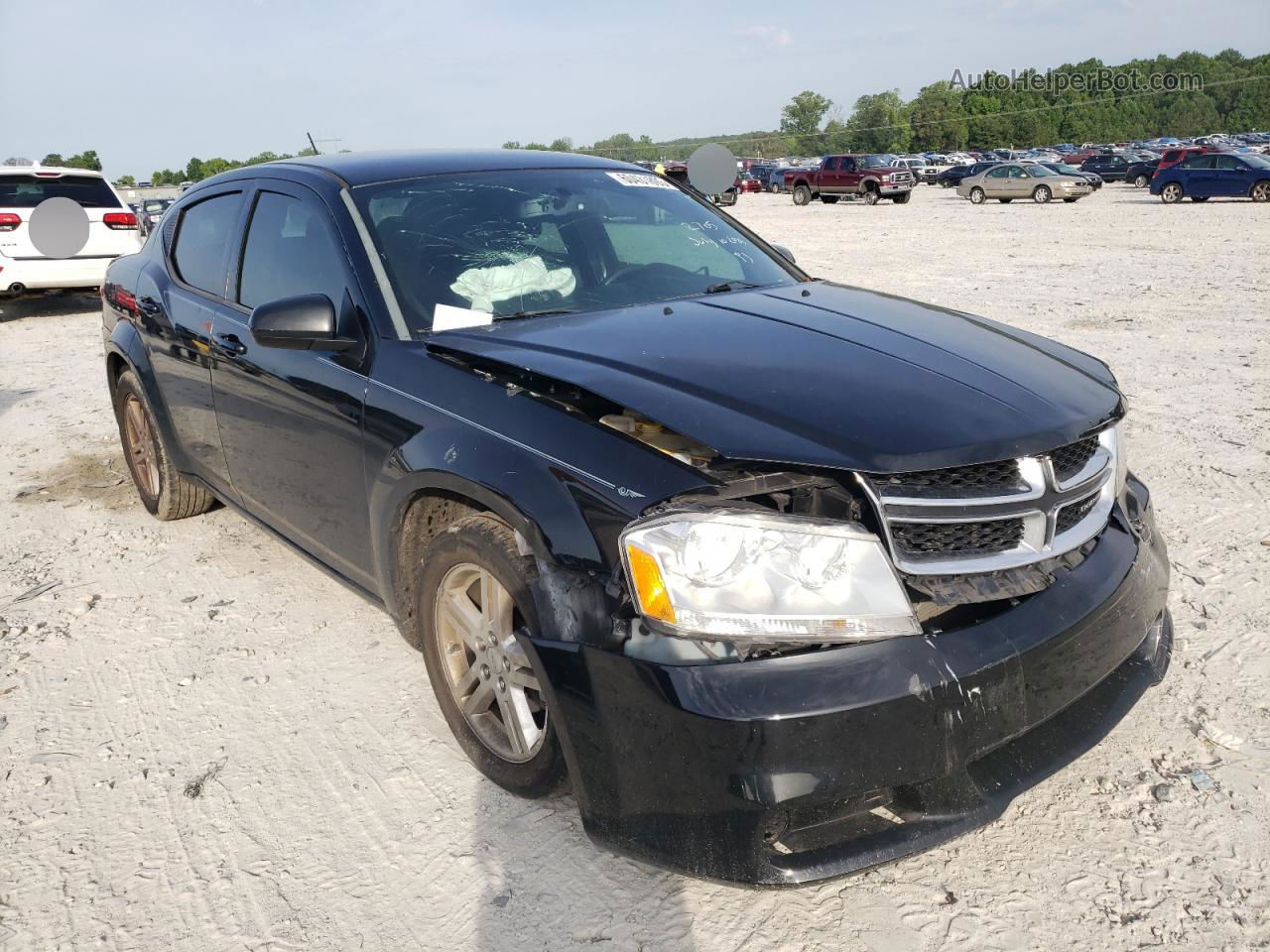 2014 Dodge Avenger Sxt Black vin: 1C3CDZCB4EN160285