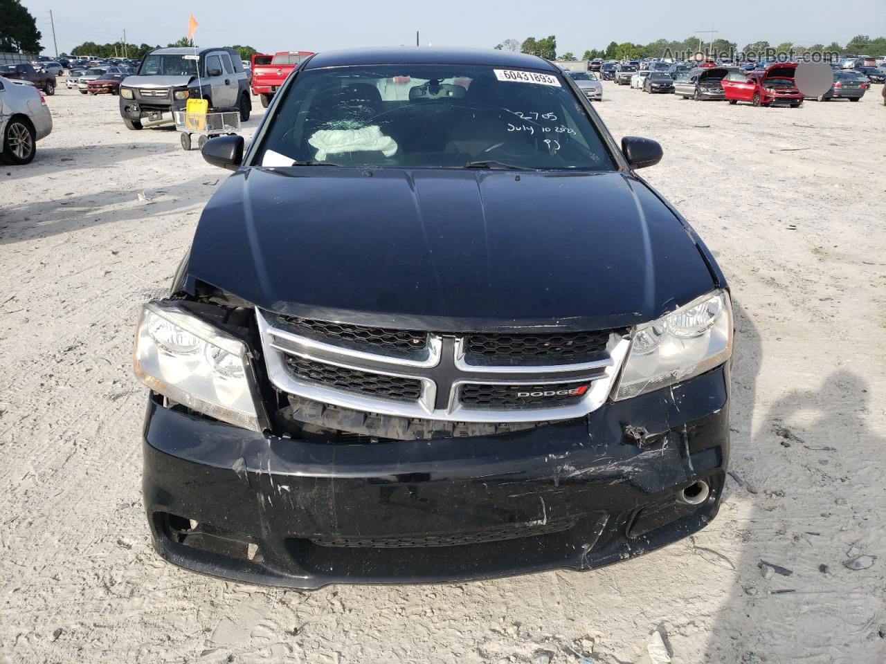 2014 Dodge Avenger Sxt Black vin: 1C3CDZCB4EN160285