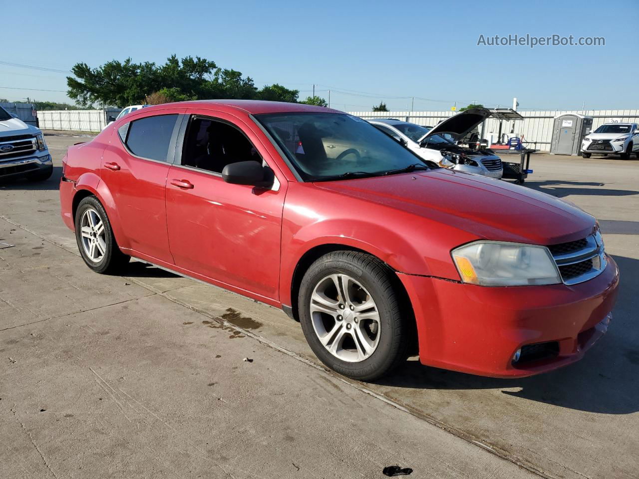 2014 Dodge Avenger Sxt Red vin: 1C3CDZCB5EN228755