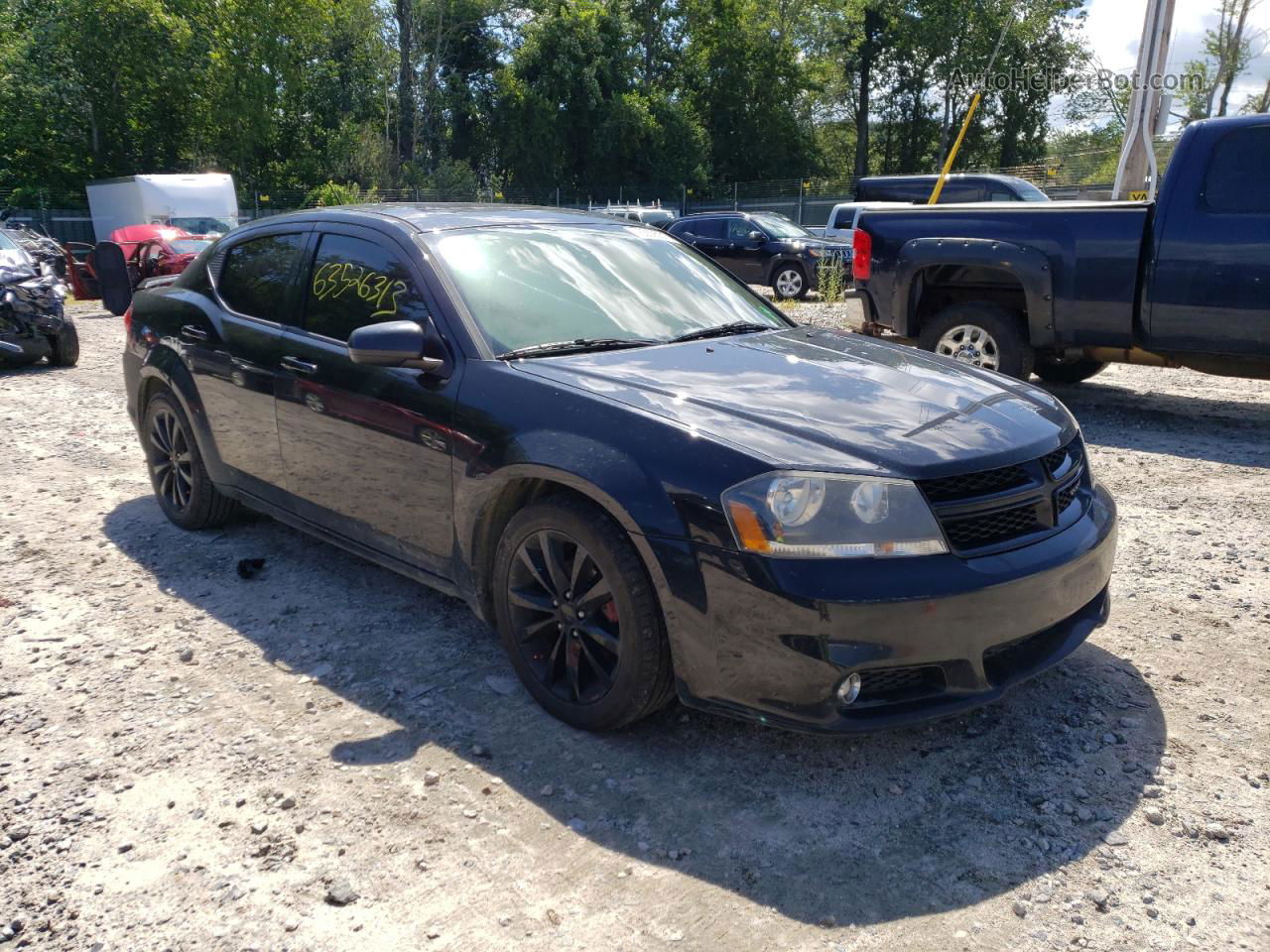 2014 Dodge Avenger Sxt Black vin: 1C3CDZCB6EN203413