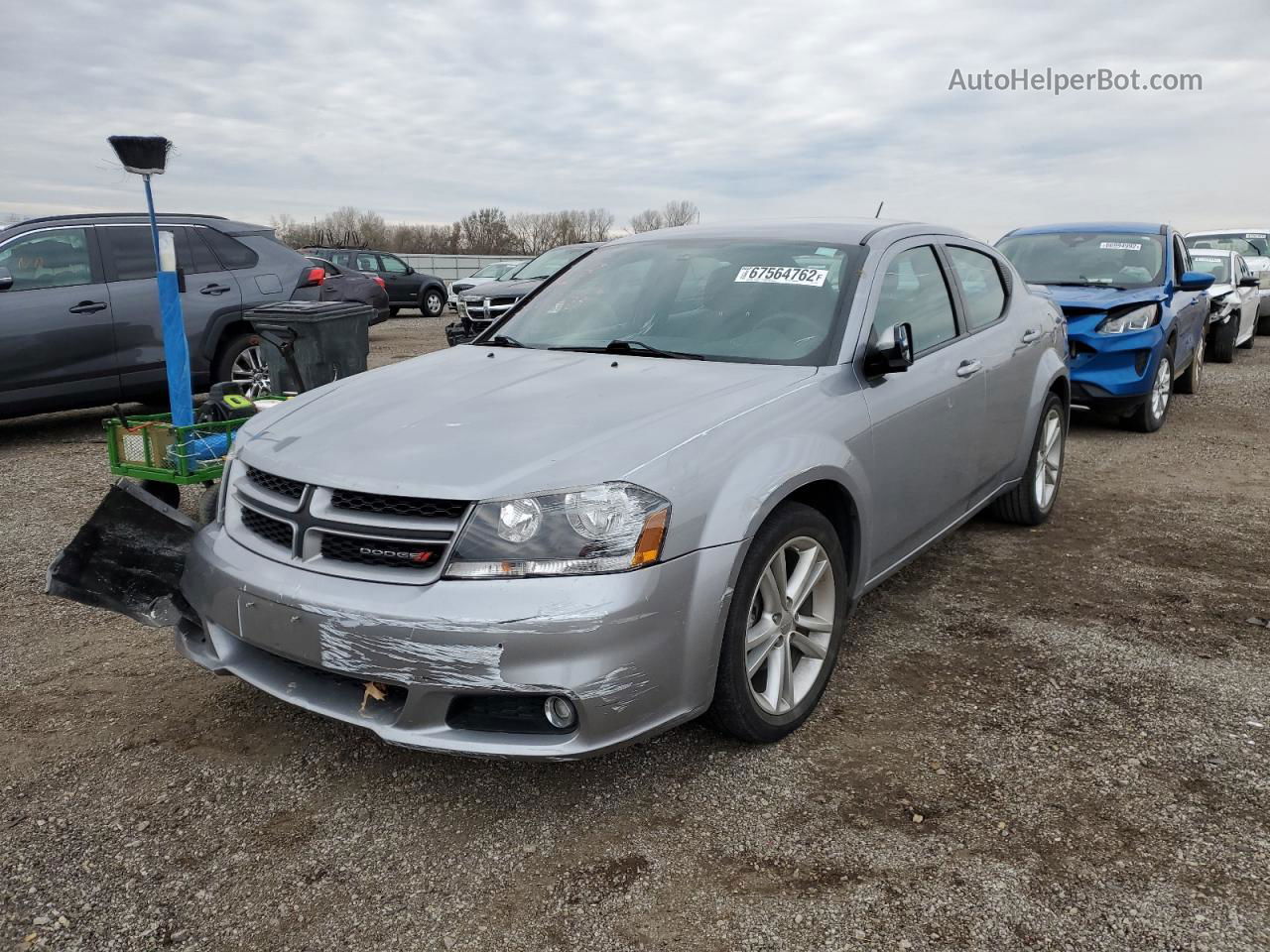 2014 Dodge Avenger Sxt Silver vin: 1C3CDZCB6EN227548