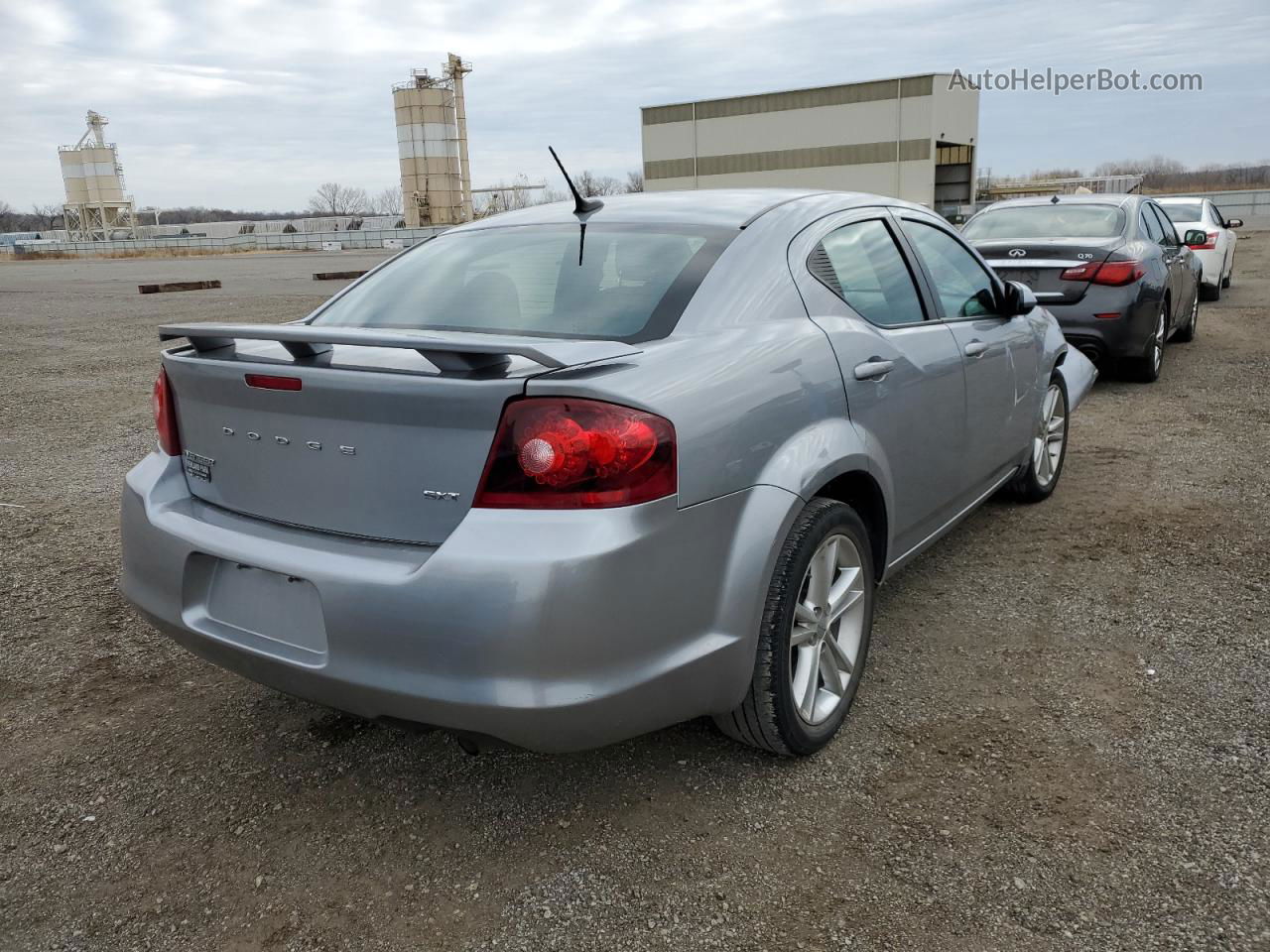 2014 Dodge Avenger Sxt Silver vin: 1C3CDZCB6EN227548