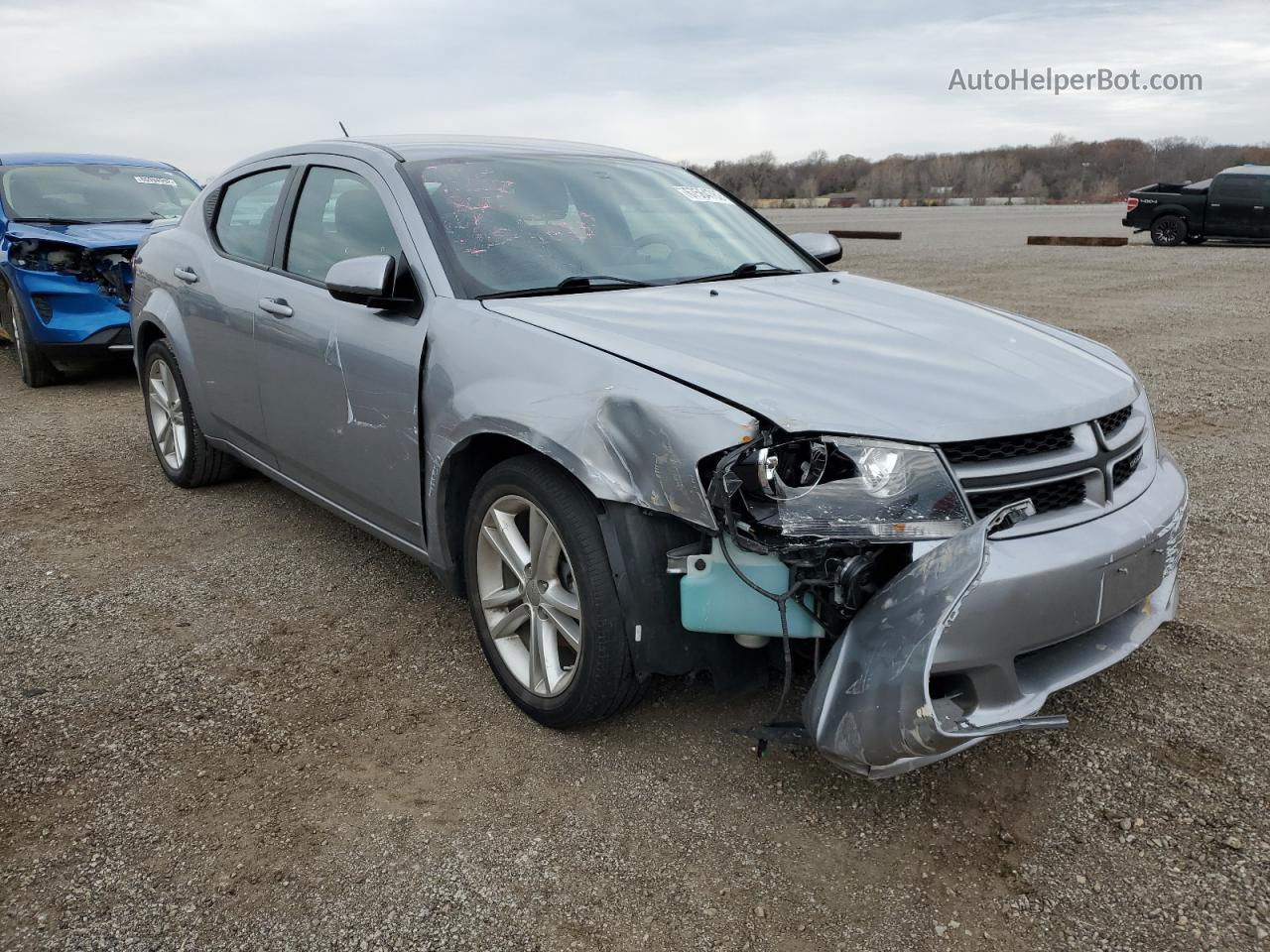 2014 Dodge Avenger Sxt Silver vin: 1C3CDZCB6EN227548