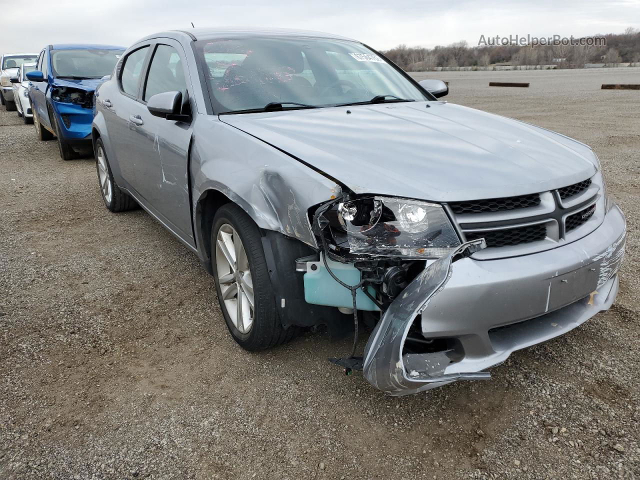 2014 Dodge Avenger Sxt Silver vin: 1C3CDZCB6EN227548