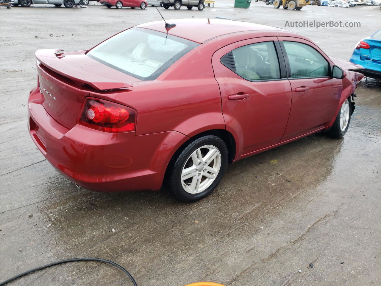 2014 Dodge Avenger Sxt Maroon vin: 1C3CDZCB6EN233219