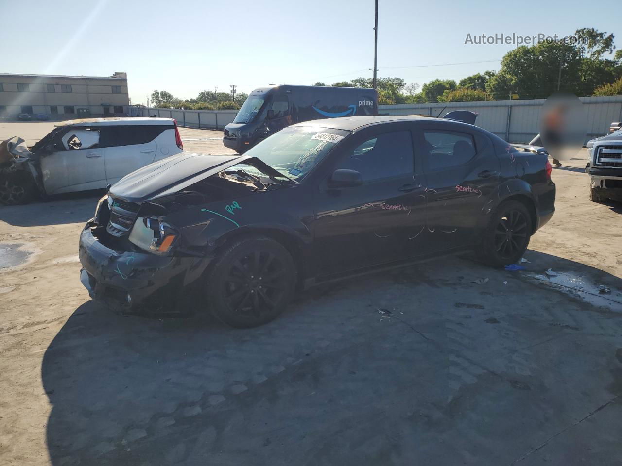 2014 Dodge Avenger Sxt Black vin: 1C3CDZCB8EN233612