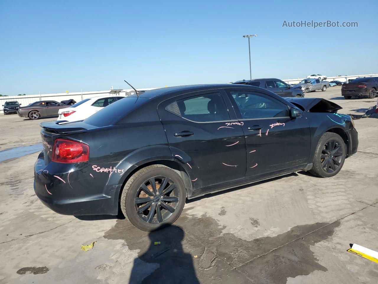 2014 Dodge Avenger Sxt Черный vin: 1C3CDZCB8EN233612