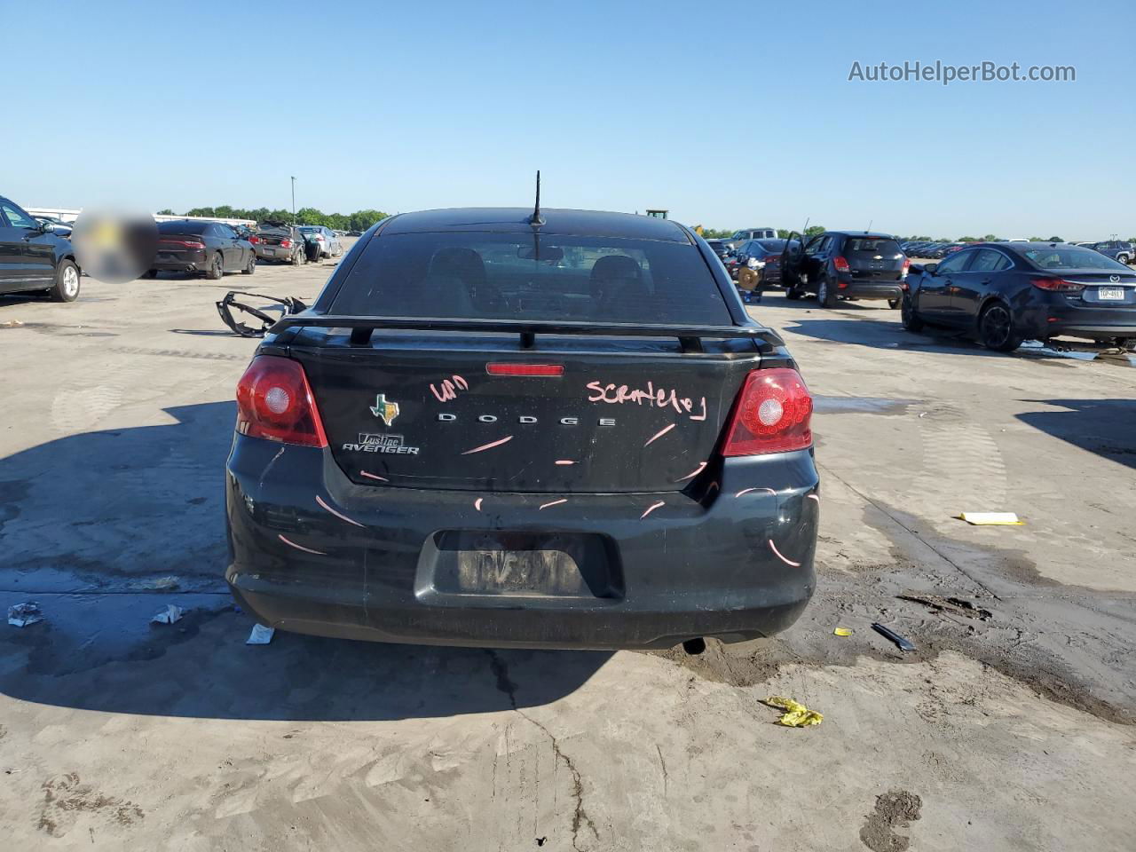 2014 Dodge Avenger Sxt Черный vin: 1C3CDZCB8EN233612