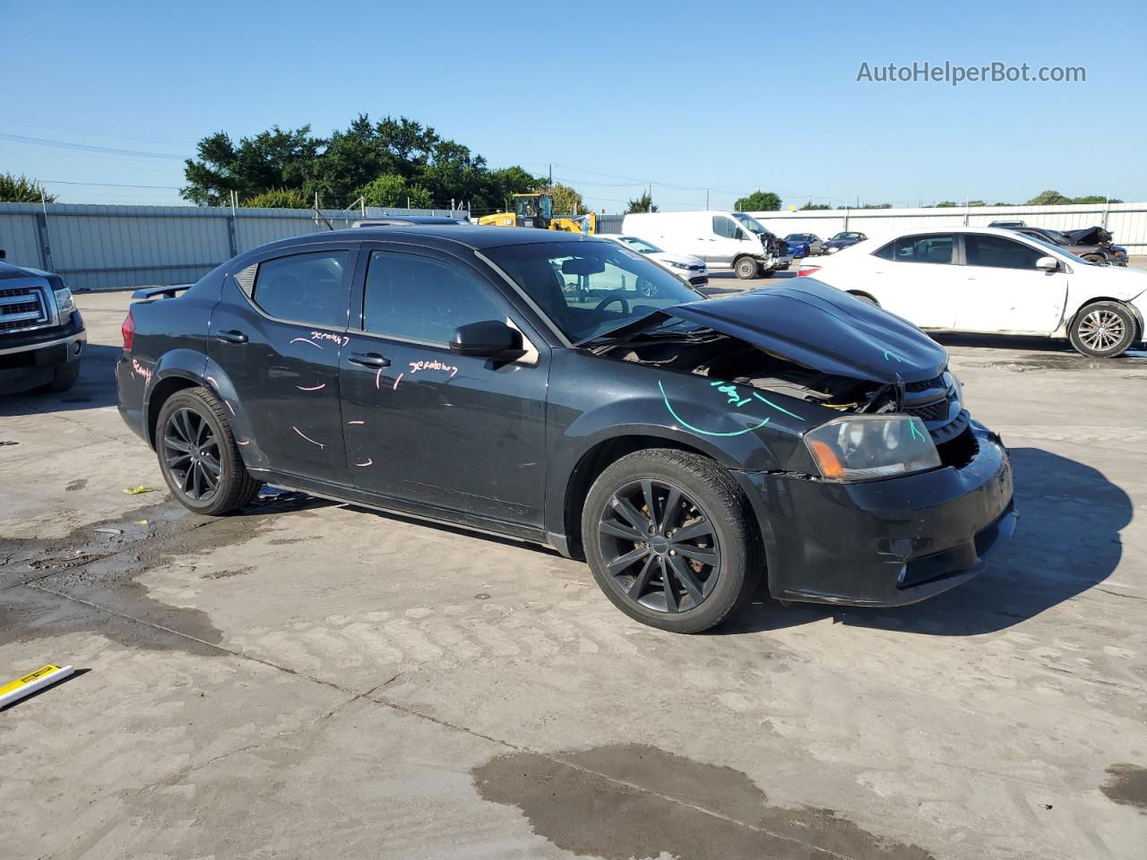 2014 Dodge Avenger Sxt Черный vin: 1C3CDZCB8EN233612