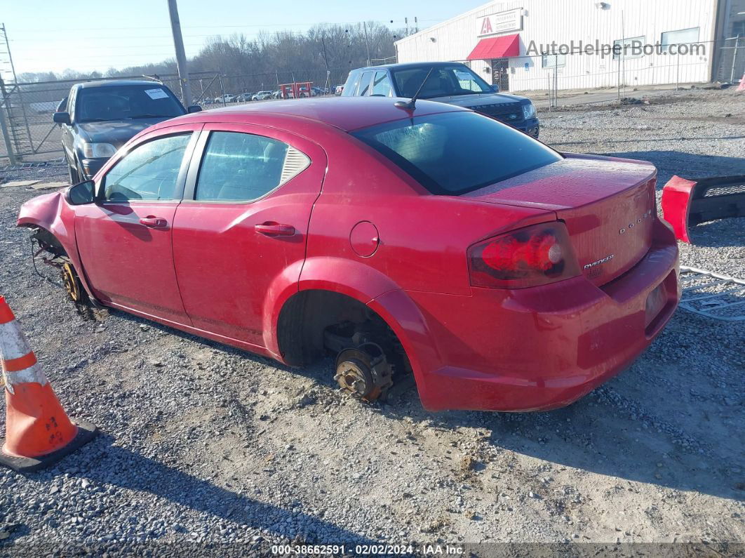 2014 Dodge Avenger Sxt Красный vin: 1C3CDZCB9EN163599