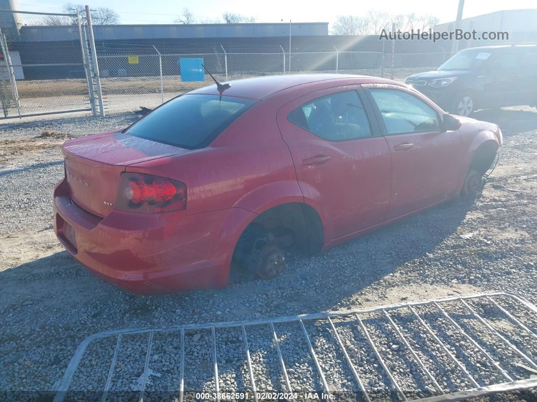 2014 Dodge Avenger Sxt Red vin: 1C3CDZCB9EN163599