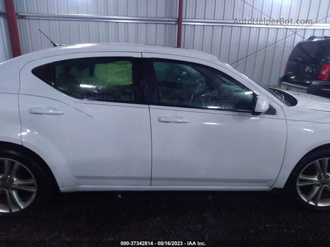 2014 Dodge Avenger Sxt White vin: 1C3CDZCG0EN181243