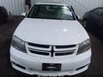 2014 Dodge Avenger Sxt White vin: 1C3CDZCG0EN181243