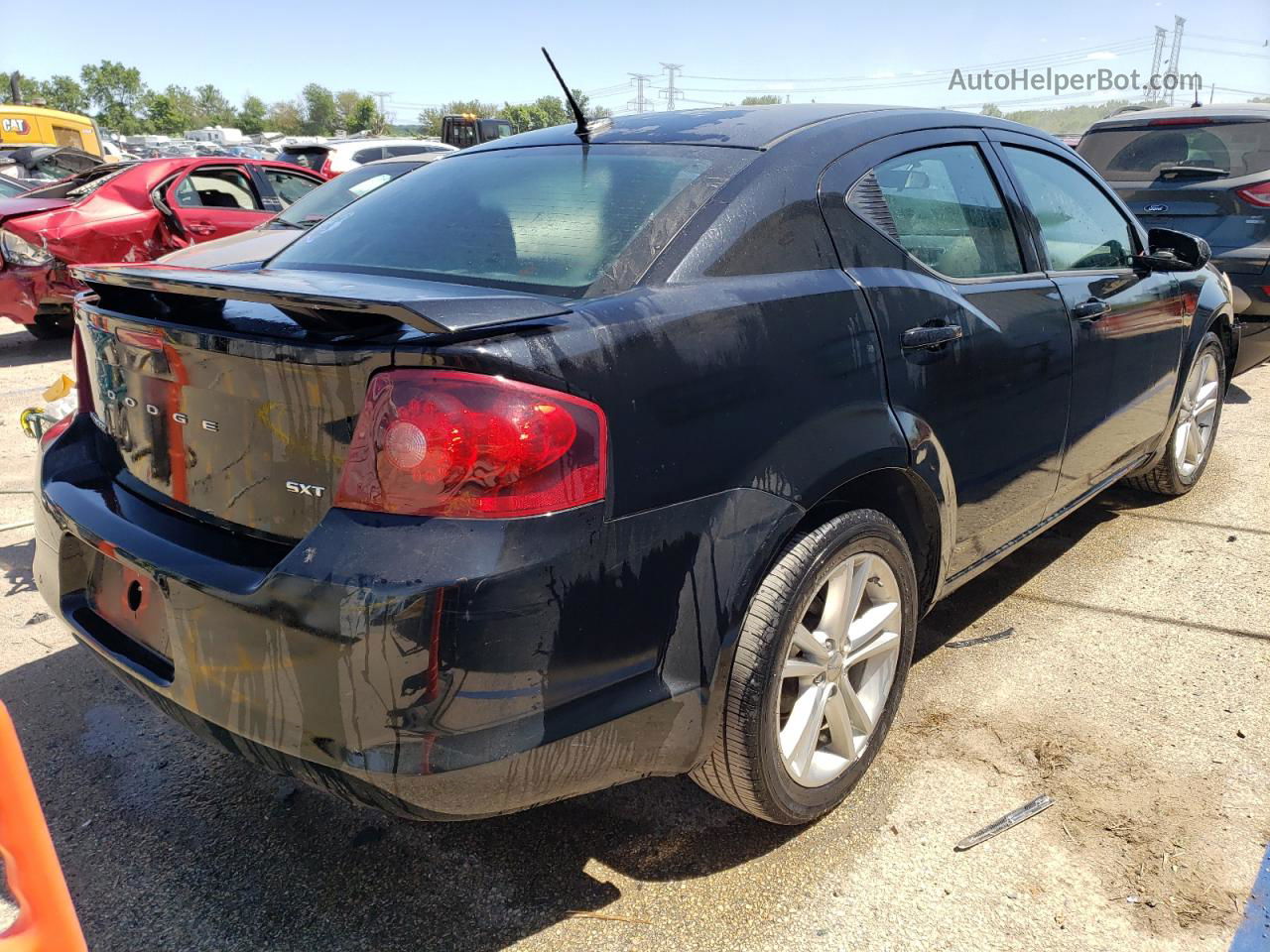 2014 Dodge Avenger Sxt Black vin: 1C3CDZCG0EN217478