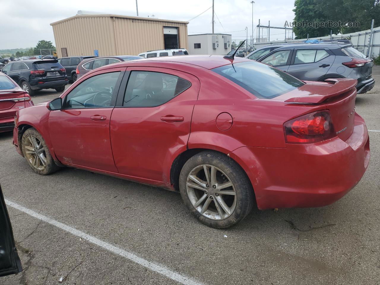 2014 Dodge Avenger Sxt Red vin: 1C3CDZCG0EN219179