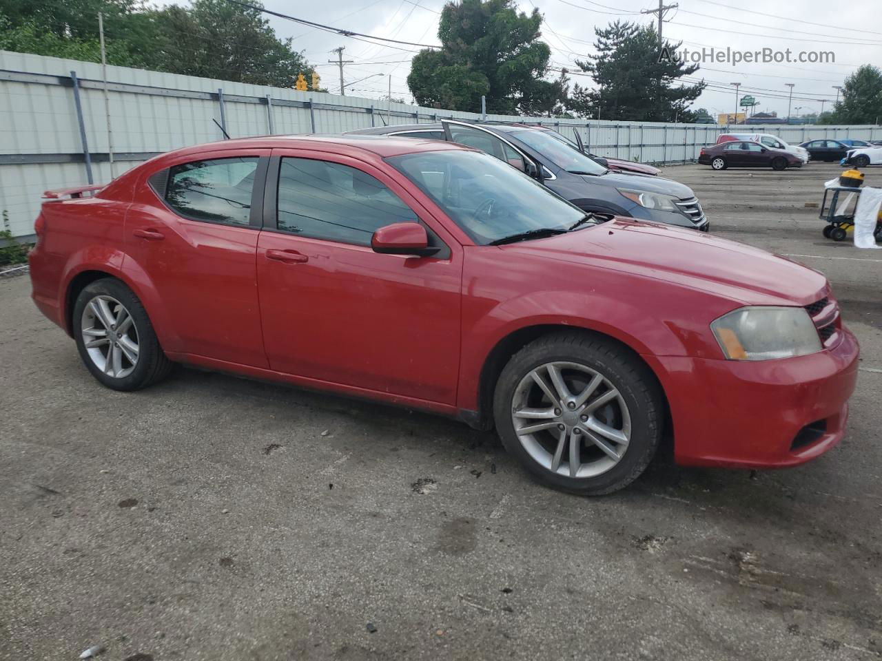 2014 Dodge Avenger Sxt Red vin: 1C3CDZCG0EN219179