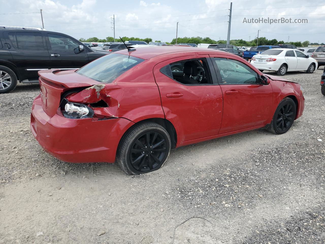 2014 Dodge Avenger Sxt Red vin: 1C3CDZCG1EN165732